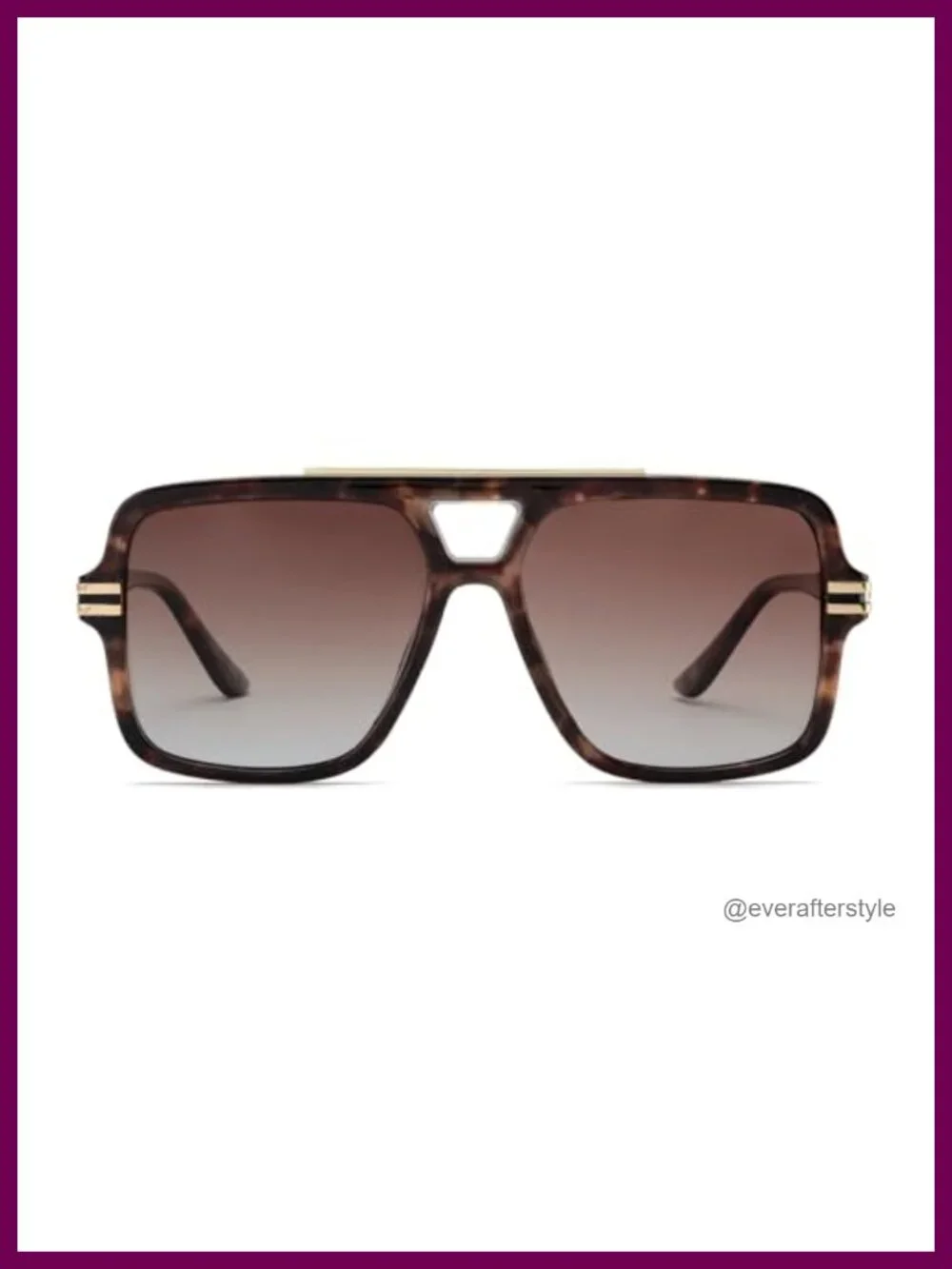Retro Oversized Polarized Square Sunglasses for Women Men UV Protection